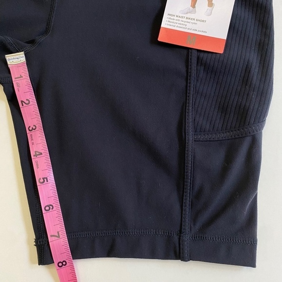 Mondetta Ladies High Waist Biker Shorts, Medium, Black, NWT - Picture 12 of 15